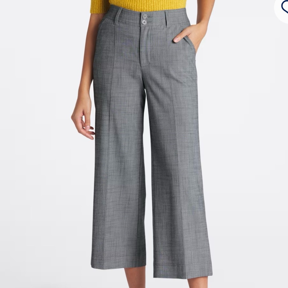 Democracy Ab Solution Sky Rise Double Button Wide Leg Pant